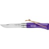 couteau-opinel-baroudeur-n7-lien-cuir-violet